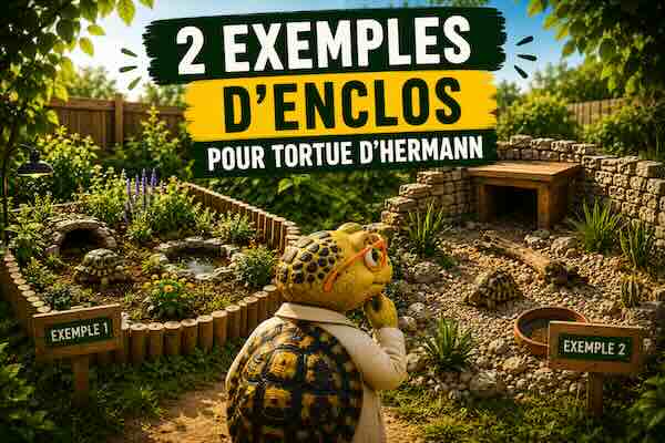 2 exemples d&rsquo;enclos pour tortue d&rsquo;hermann
