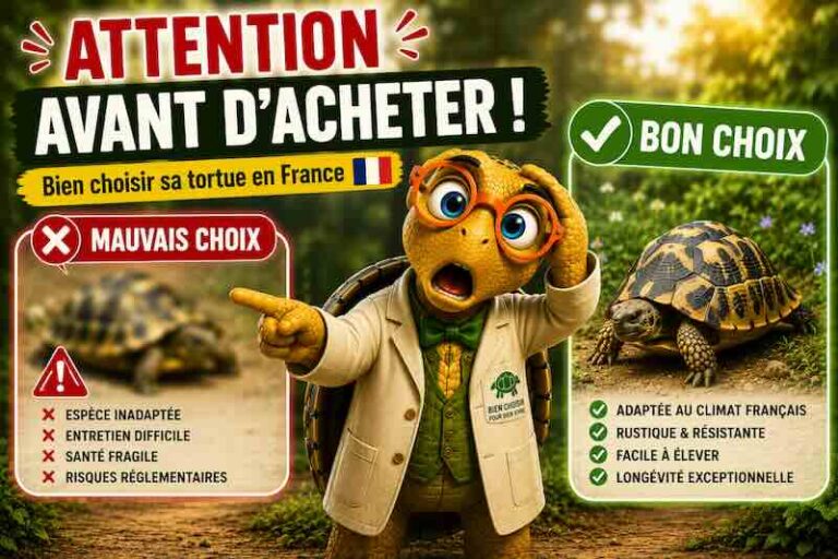 Quelle race de tortue terrestre acheter lorsqu’on vit en France ?